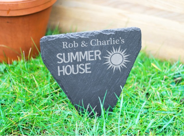 Personalised Summer House Garden Marker